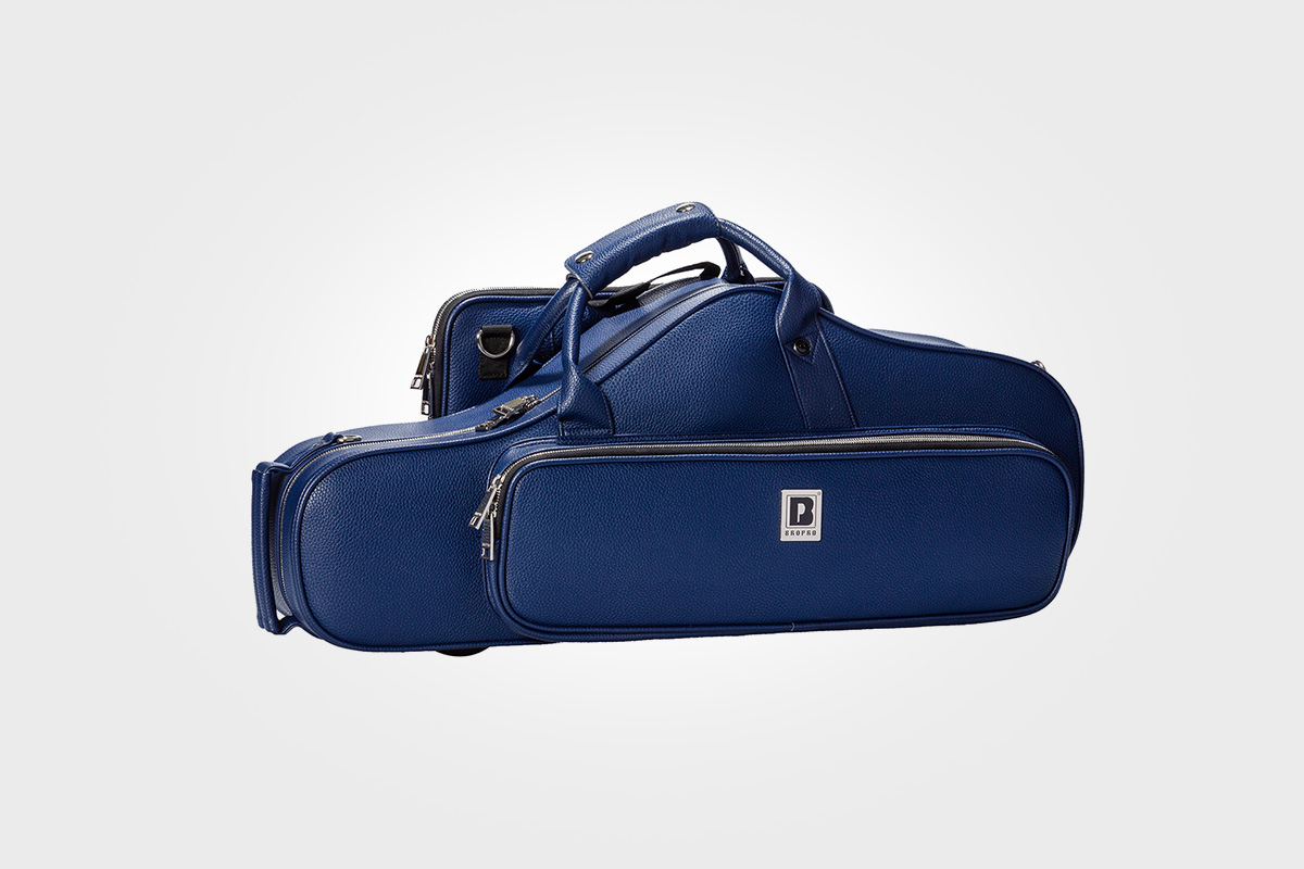 Wooden Curved Alto saxophone case Midnight Blue- Royal Style